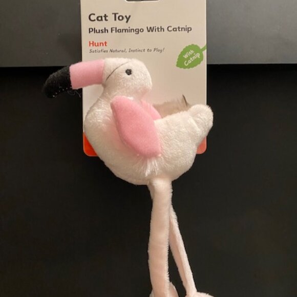 ugoo: Cat Toy PLUSH FLAMINGO WITH CATNIP *HUNT* - Picture 1 of 6
